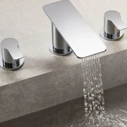 Flova Spring 3 Hole Deck Mounted Bath Mixer Tap