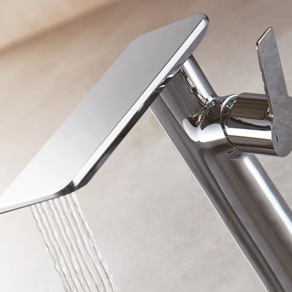 Flova Spring Tall Mono Basin Mixer with Clicker Waste