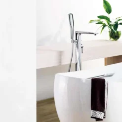 Flova Urban Floorstanding Bath Shower Mixer with Handset Kit