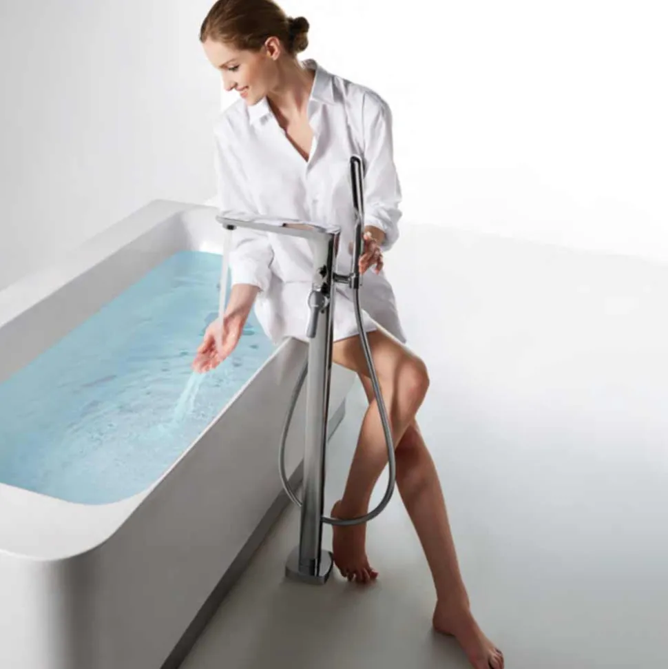 Flova Urban Floorstanding Bath Shower Mixer with Handset Kit