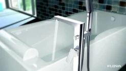 Flova Urban Floorstanding Bath Shower Mixer with Handset Kit