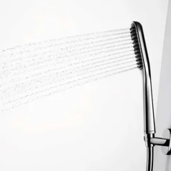 Flova Urban Thermostatic Shower Column with Handset & Dual Function Overhead Shower