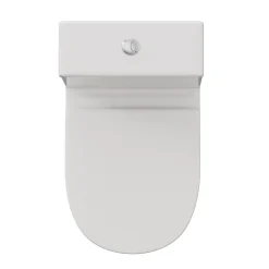 Freddie Matt Black Reinforced Shower Bath Suite with Rimless Toilet