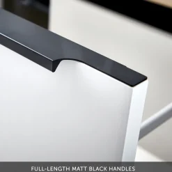 Freddie 800mm Wall Hung Vanity Unit & Basin with Matt Black Frame