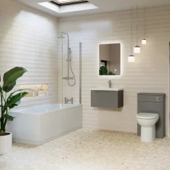 Freddie Reinforced Shower Bath Suite with Back to Wall Toilet