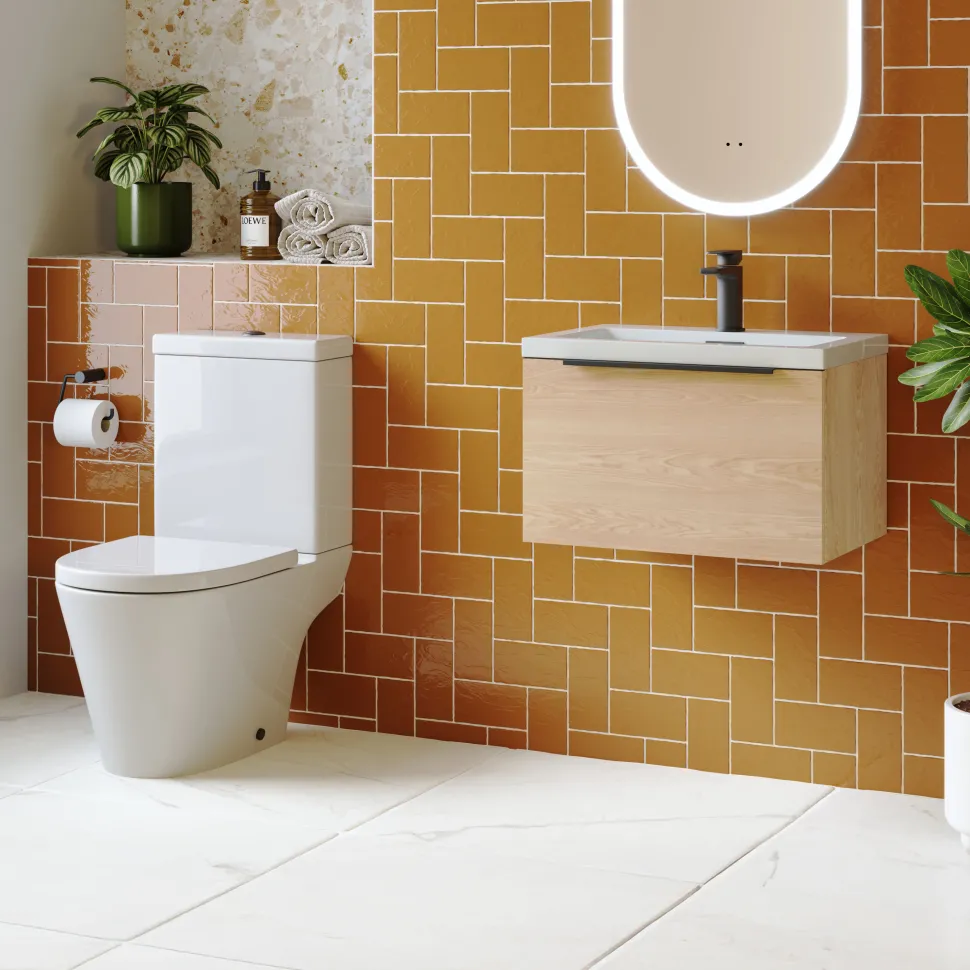 Freddie Rimless Toilet & Vanity Unit Bathroom Suite