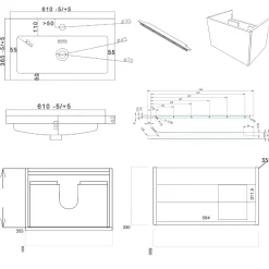 Freddie Rimless Toilet & Vanity Unit Bathroom Suite