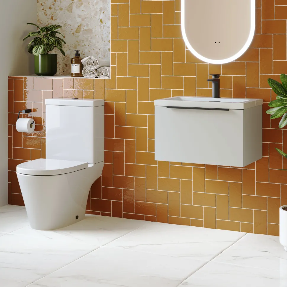 Freddie Rimless Toilet & Vanity Unit Bathroom Suite