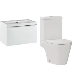 Freddie Rimless Toilet & Vanity Unit Bathroom Suite