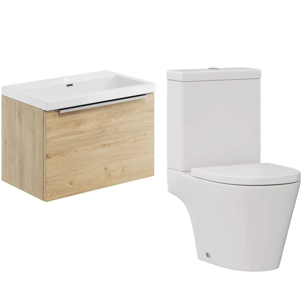 Freddie Rimless Toilet & Vanity Unit Bathroom Suite