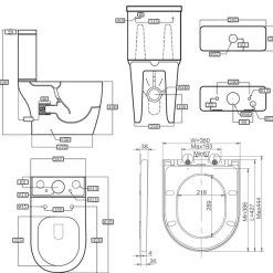 Freddie Rimless Toilet & Vanity Unit Bathroom Suite