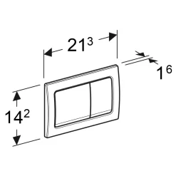Geberit Alpha01 Square Dual Flush Plate