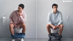 Geberit AquaClean Alba Rimless Wall Hung Smart Toilet with Wrap Over Soft Close Seat & Remote Control