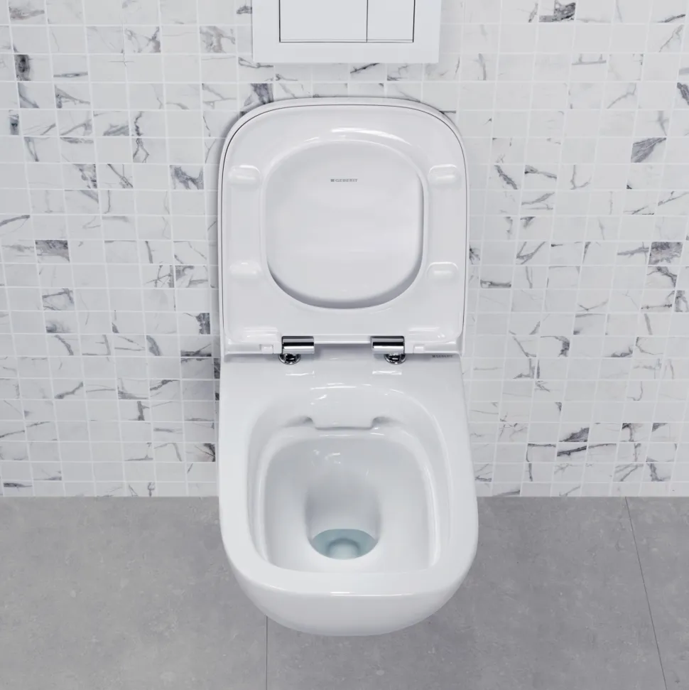 Geberit Smyle Rimless Compact Wall Hung Toilet & Soft Close Seat