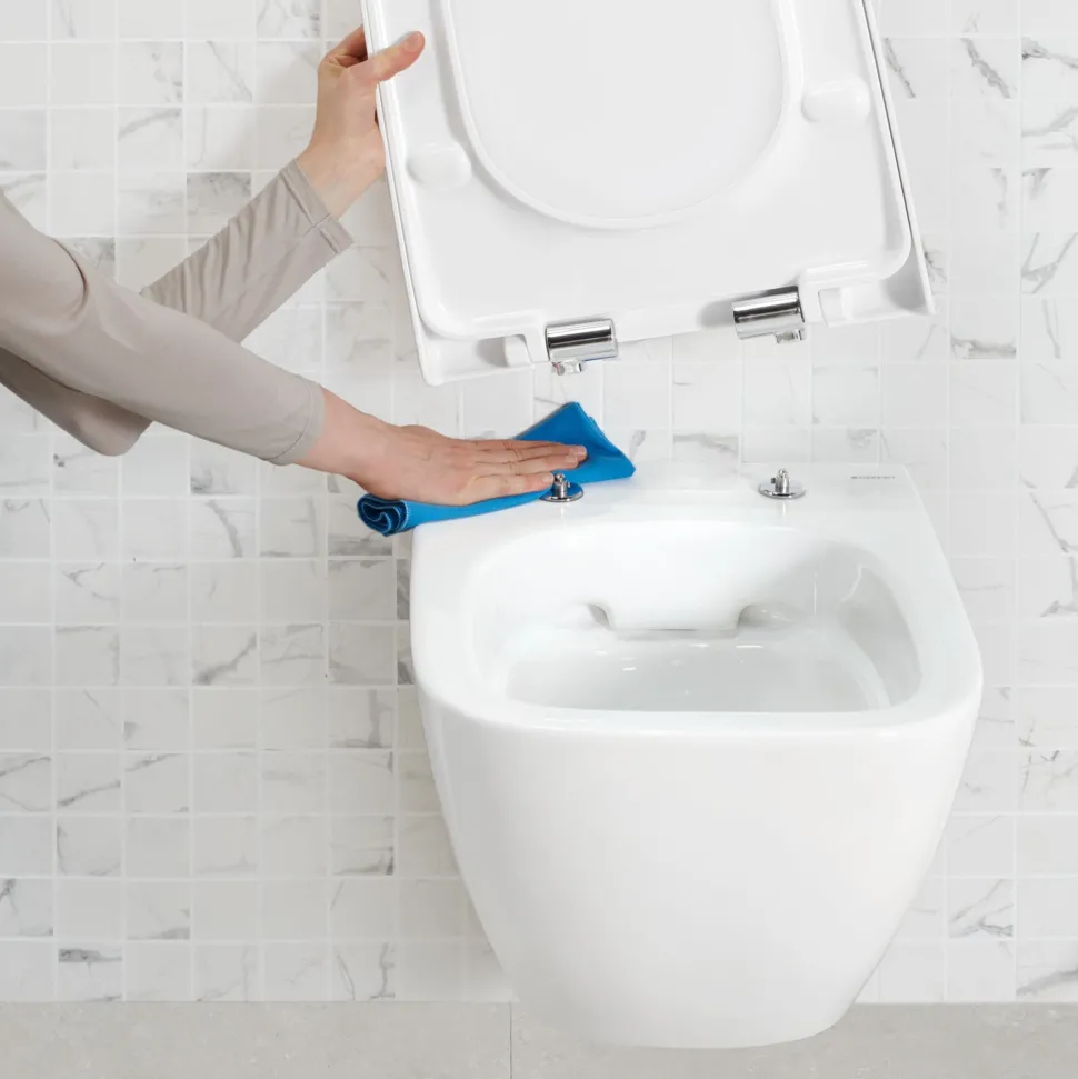 Geberit Smyle Rimless Compact Wall Hung Toilet & Soft Close Seat