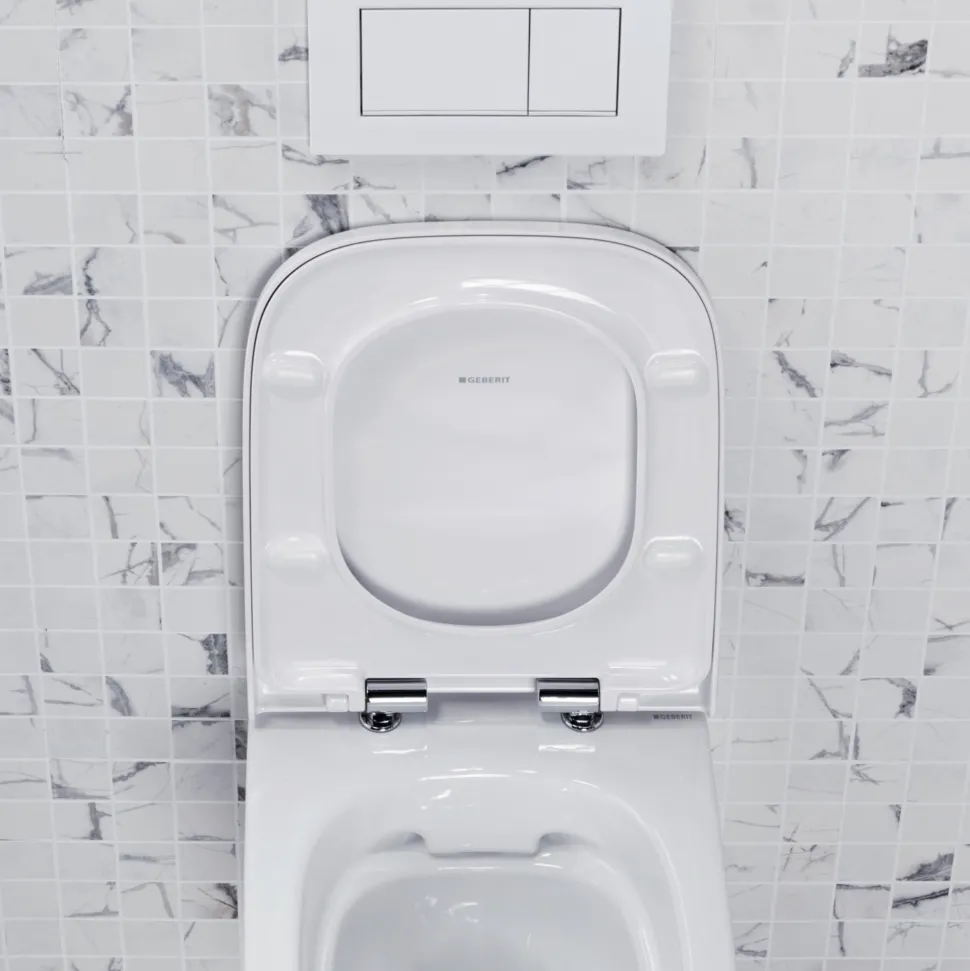 Geberit Smyle Rimless Wall Hung Pan & Soft Close Seat