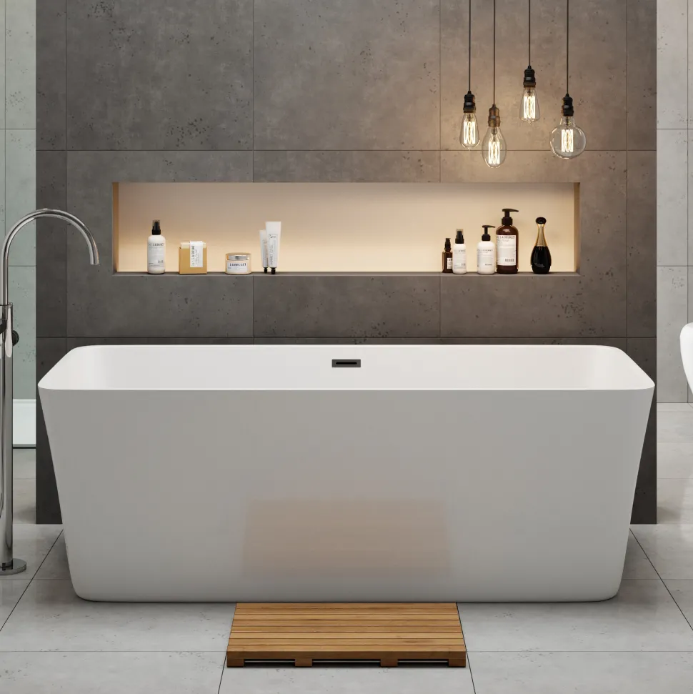 George Acrylic White Freestanding Bath - 1700 x 750mm