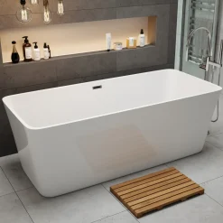 George Acrylic White Freestanding Bath - 1700 x 750mm