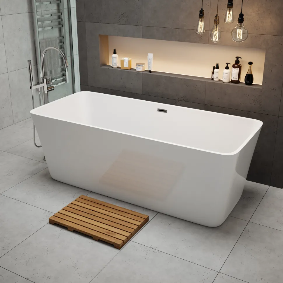 George Acrylic White Freestanding Bath - 1700 x 750mm
