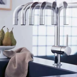 Grohe Minta Single Lever Mono Sink Mixer with Swivel 'U' Spout