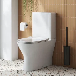 Harbour Acclaim Compact Rimless Back to Wall Close-Coupled Toilet & Soft Close Seat