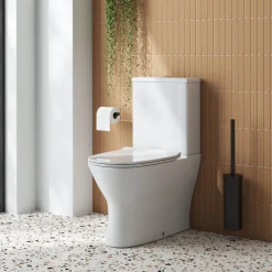 Harbour Acclaim Compact Rimless Back to Wall Close-Coupled Toilet & Soft Close Seat
