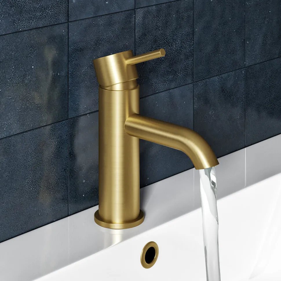 Harbour Acclaim Complete Brushed Brass Bathroom Suite with Reinforced Shower Bath & Rimless Toilet