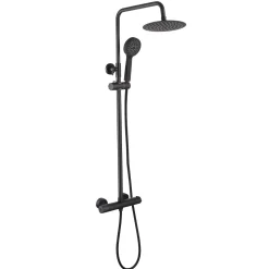 Harbour Acclaim Complete Matt Black Bathroom Suite with Shower Bath & Rimless Toilet