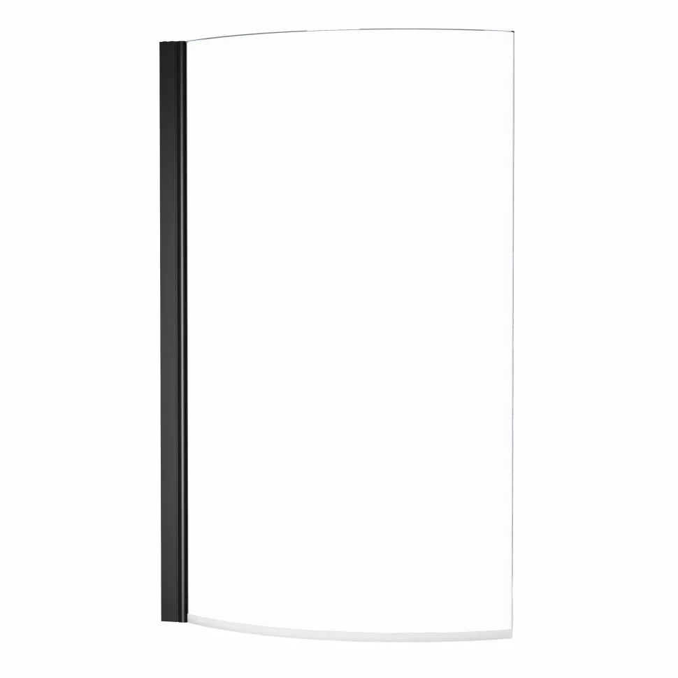 Harbour Acclaim Complete Matt Black Bathroom Suite with 1700mm P Shaped Shower Bath & Rimless Toilet