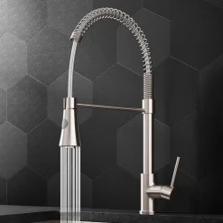 Harbour Acclaim Kitchen Tap with Flexible / Movable Multi-Function Spray - Brushed Stainless Steel