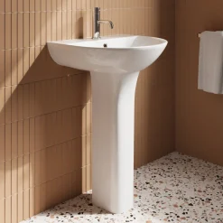 Harbour Acclaim 550mm 1 Tap Hole Basin & Full Pedestal