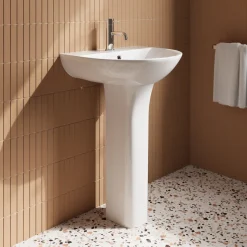 Harbour Acclaim 550mm 1 Tap Hole Basin & Full Pedestal