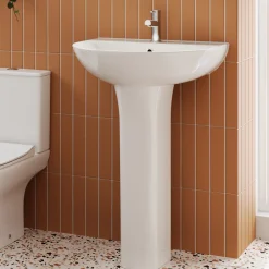 Harbour Acclaim 550mm 1 Tap Hole Basin & Full Pedestal