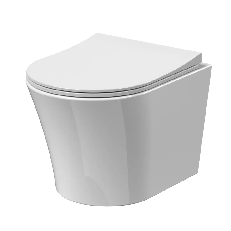 Harbour Acclaim Rimless Short Projection Wall Hung Toilet & Soft Close Seat