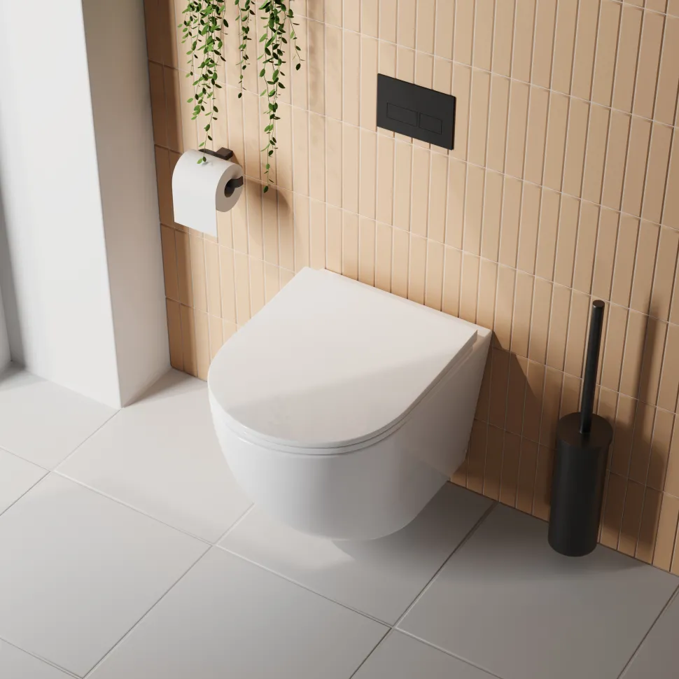 Harbour Acclaim Rimless Wall Hung Toilet & Soft Close Seat