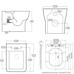Harbour Alchemy Rimless Back to Wall Toilet & Soft Close Seat