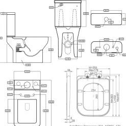 Harbour Alchemy Rimless Close Coupled Toilet & Soft Close Seat