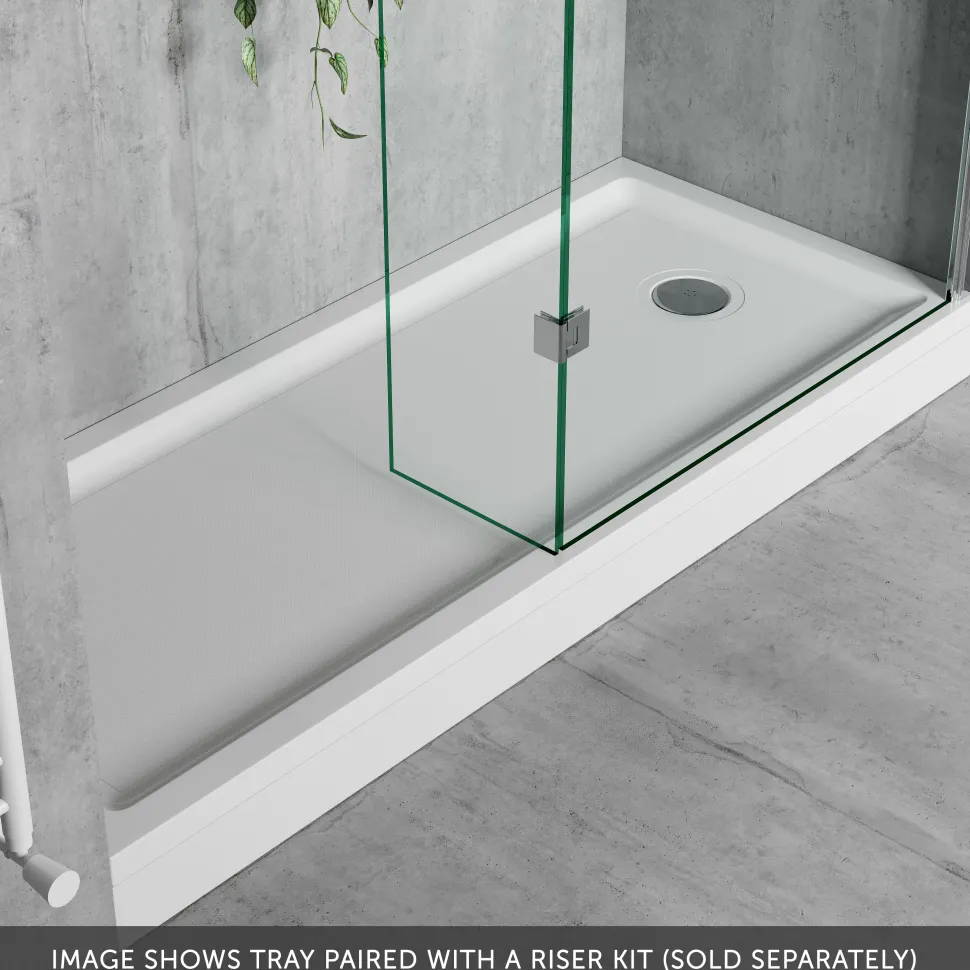 Harbour Anti Slip Gel Coated Stone Resin Bath Replacement Rectangular Shower Tray - 1700 x 700mm
