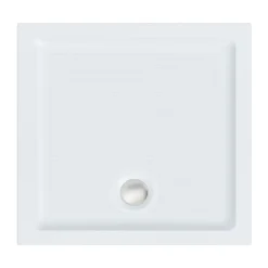 Harbour Anti Slip Gel Coated Stone Resin Square Shower Tray - 2 Sizes