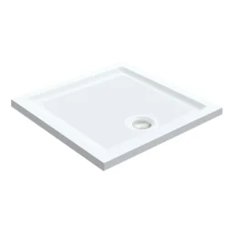 Harbour Anti Slip Gel Coated Stone Resin Square Shower Tray - 2 Sizes