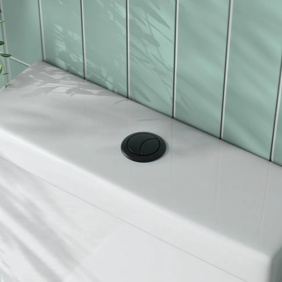 Harbour Cistern Flush Button 38mm - Matt Black