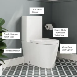 Harbour Clarity Back to Wall Rimless Comfort Height Toilet & Soft Close Seat