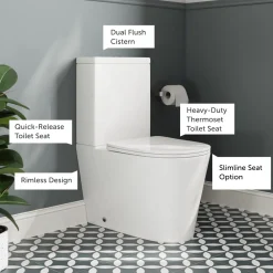 Harbour Clarity Back to Wall Rimless Comfort Height Toilet & Soft Close Seat