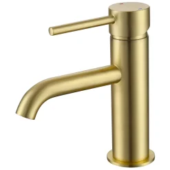 Harbour Clarity Brushed Brass Basin Mixer Tap & Waste
