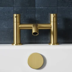 Harbour Clarity Brushed Brass Deck Mounted Bath Filler