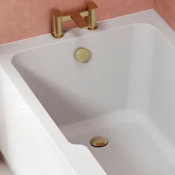 Harbour Clarity Brushed Brass Easy Clean Clicker Bath Waste