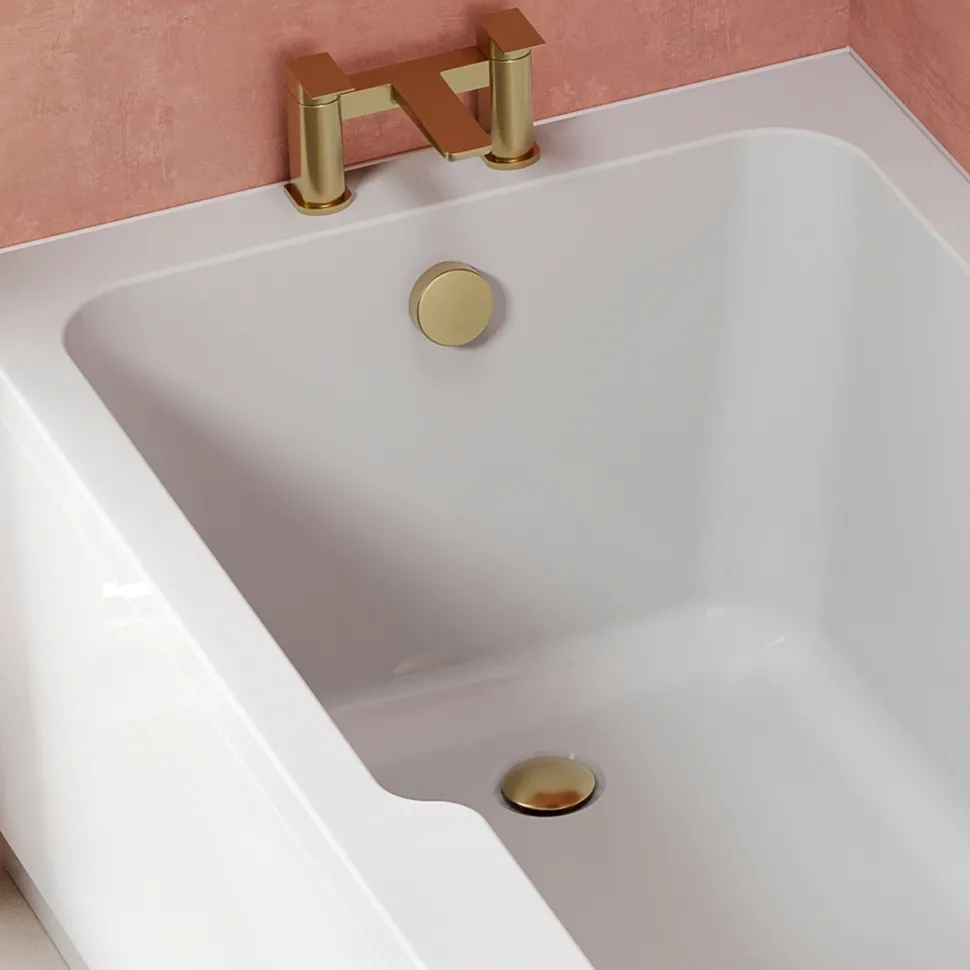 Harbour Clarity Brushed Brass Easy Clean Clicker Bath Waste