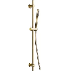 Harbour Clarity Brushed Brass Slide Rail Shower Kit with Shower Handset & Hose
