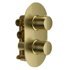 Harbour Clarity Brushed Brass 2 Outlet Thermostatic Concealed Shower Valve