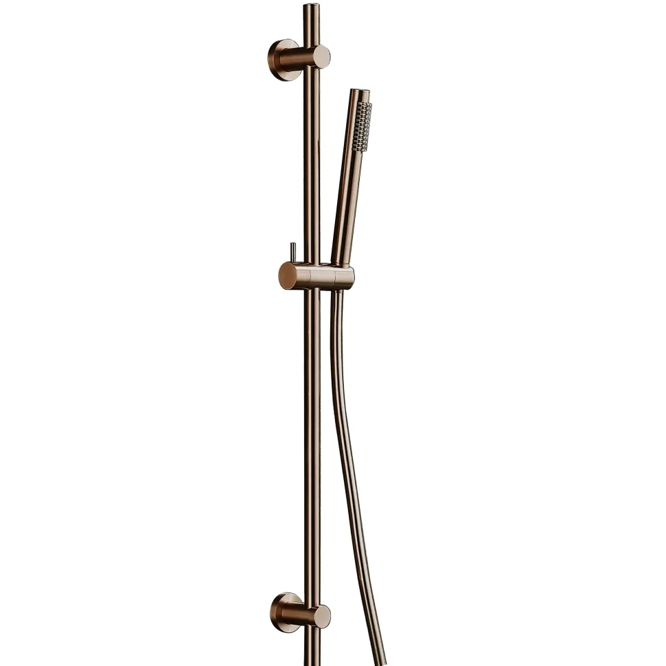 Harbour Clarity Brushed Bronze Shower Package with 2 Outlet Valve, Slide Rail Kit and Overflow Bath Filler